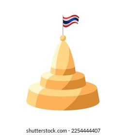 songkran pyramids with flags icon