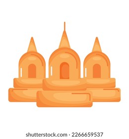 songkran sand castles traditional icons