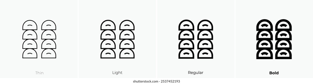 songpyeon icon. Thin, Light Regular And Bold style design isolated on white background
