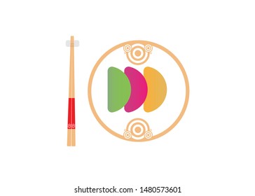 songpyeon korean traditional cake special for chuseok korean autumn eve. flat design style vector 