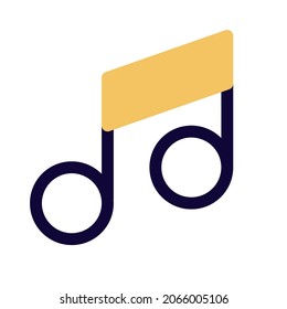 Songs musical note layout isolated on a white background