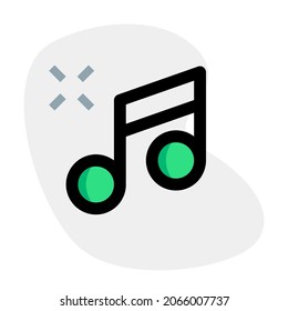 Songs musical note layout isolated on a white background