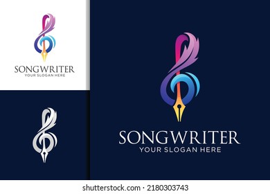 Songwriter logo design with colorful style