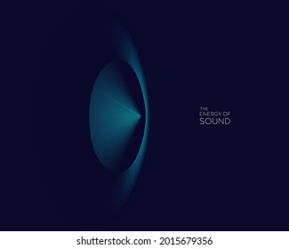 Sonic Boom. The energy of sound. Supersonic speed vector illustration, in concept of science, technology, digital.