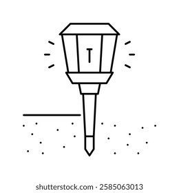 sonic repeller gardening line icon vector. sonic repeller gardening sign. isolated contour symbol black illustration