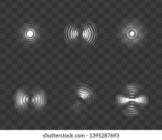 Sonic Resonance. Sonar Waves Set