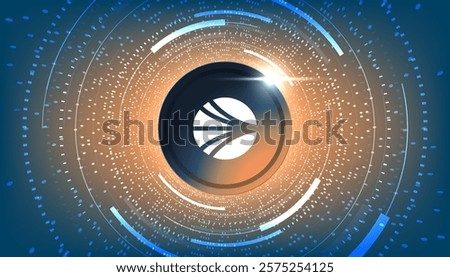 Sonic (S) coin cryptocurrency concept banner background.