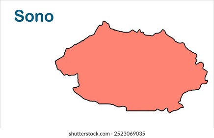 Mapa da subdivisão de Sono, Distrito de Jamui, Estado de Bihar, República da Índia, Governo de Bihar, Território indiano, Índia Oriental, política, vila, turismo