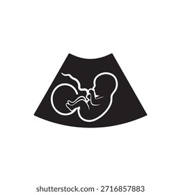 Sonogram silhouette icon vector illustration on white background
