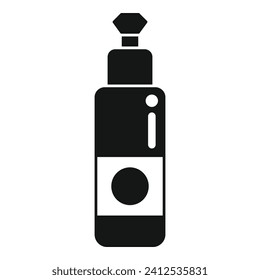 Icono de botella de crema de sonógrafo vector simple. Ultra sonido. Examen de salud