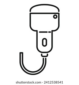 Sonograph device exam icon outline vector. Clinic doctor. Man hospital