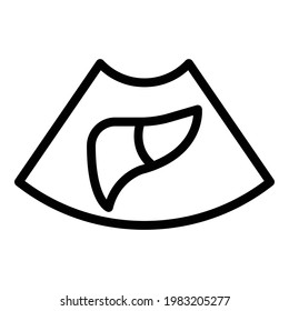 Sonography icon. Outline Sonography vector icon for web design isolated on white background