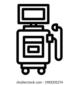 Sonography machine icon. Outline Sonography machine vector icon for web design isolated on white background
