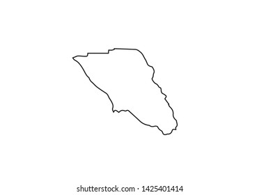 Sonoma County outline map California region