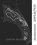 Sonoma Raceway map poster art