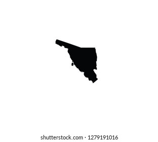 Sonora Outline Map Mexico State