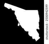 Sonora state map, administrative division of the country of Mexico. Vector illustration.