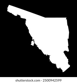 Sonora state map, administrative division of the country of Mexico. Vector illustration.