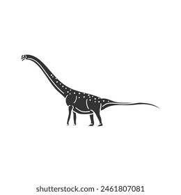 Sonorasaurus Icon Silhouette Illustration. Dinosaur Vector Graphic Pictogram Symbol Clip Art. Doodle Sketch Black Sign.