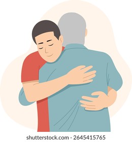 A Son's Embrace Celebrating the Unconditional Love of a Father and Son