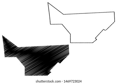 Sool region (Federal Republic of Somalia, Horn of Africa) map vector illustration, scribble sketch Sool map