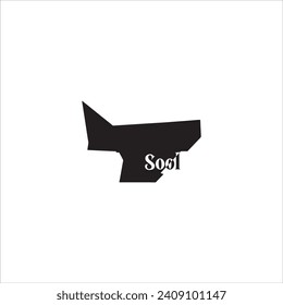 Sool Somalia map and black lettering design on white background