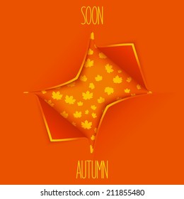 Soon Autumn. Vector eps 10