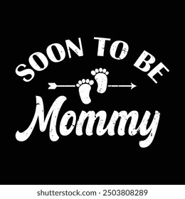 Pronto para ser mamá Anuncio de embarazo Nuevo Papá Día de la Madre Diseño divertido de la camiseta