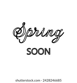 soon spring icon on a white background, vector illustration