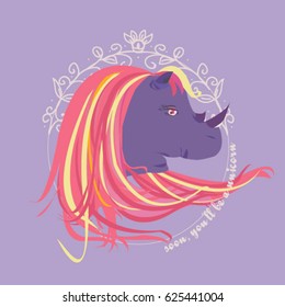 "Soon, you'll be a unicorn" vector art