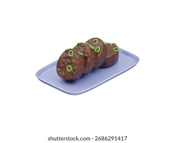  Soondae Icono 3D Ilustración Render