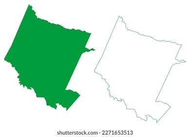Sooretama municipality (Espírito Santo state, Municipalities of Brazil, Federative Republic of Brazil) map vector illustration, scribble sketch Sooretama map