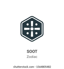Soot vector icon on white background. Flat vector soot icon symbol sign from modern zodiac collection for mobile concept and web apps design.