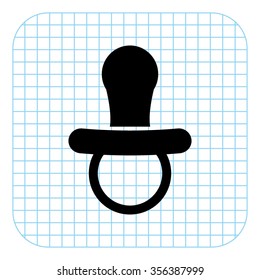 Soother - black  vector icon