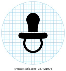 Soother  - black vector icon