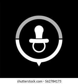 Soother  - black vector icon