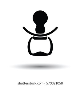 Soother ico. White background with shadow design. Vector illustration.