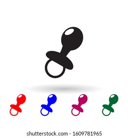 Soother multi color icon. Simple glyph, flat vector of toys icons for ui and ux, website or mobile application