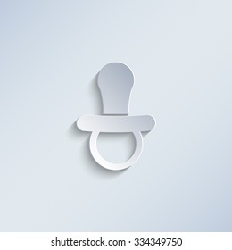 Soother - paper vector icon