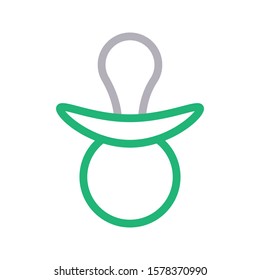 soother vector color line icon 
