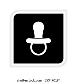 Soother  - white vector icon