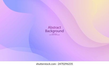 A soothing abstract background featuring a blend of soft pastel colors, including shades of purple, yellow, and pink. The design consists of smooth, flowing curves and gradients that create a gentle, 