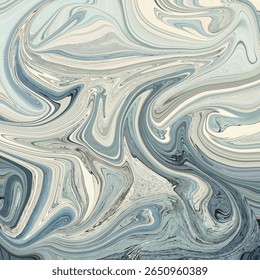 Suavizante textura de mármore abstrato com azul gelado e tons de creme. Ideal para fundos, projetos de spa, gráficos de inverno ou peças de arte digital tranquila.