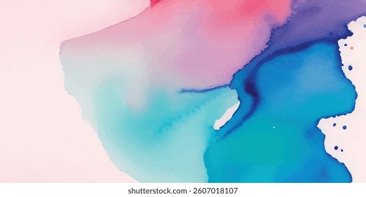 Soothing and Artistic Blue and White Abstract Water Wave Background, Featuring a Flowing Watercolor Texture that Captures the Gentle Movement of the Ocean