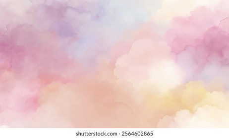 A soothing blend of pastel colors in a cloud-like texture, perfect for artistic backgrounds.