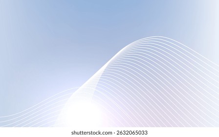 Soothing Gradient Background with Flowing White Lines and Soft Pastel Tones, Ideal for Modern Presentation and Design Projects that Need a Calm Aesthetic