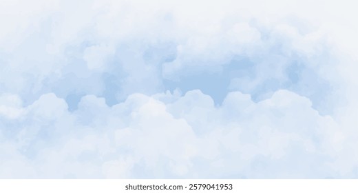 Soothing Misty Blue Background with Gentle Swirls and Fluid Patterns, Hand painted watercolor floral background vector design in eps 10
