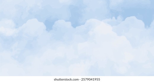 Soothing Misty Blue Background with Gentle Swirls and Fluid Patterns, Hand painted watercolor floral background vector design in eps 10
