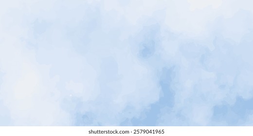 Soothing Misty Blue Background with Gentle Swirls and Fluid Patterns, Hand painted watercolor floral background vector design in eps 10
