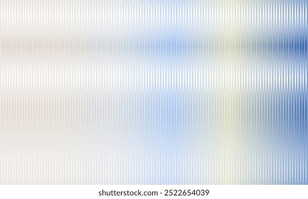 Uma textura de vidro com nervuras calmante com sutis gradientes de luz matinal em tons suaves de azul e amarelo, perfeito para fundos tranquilos e modernos